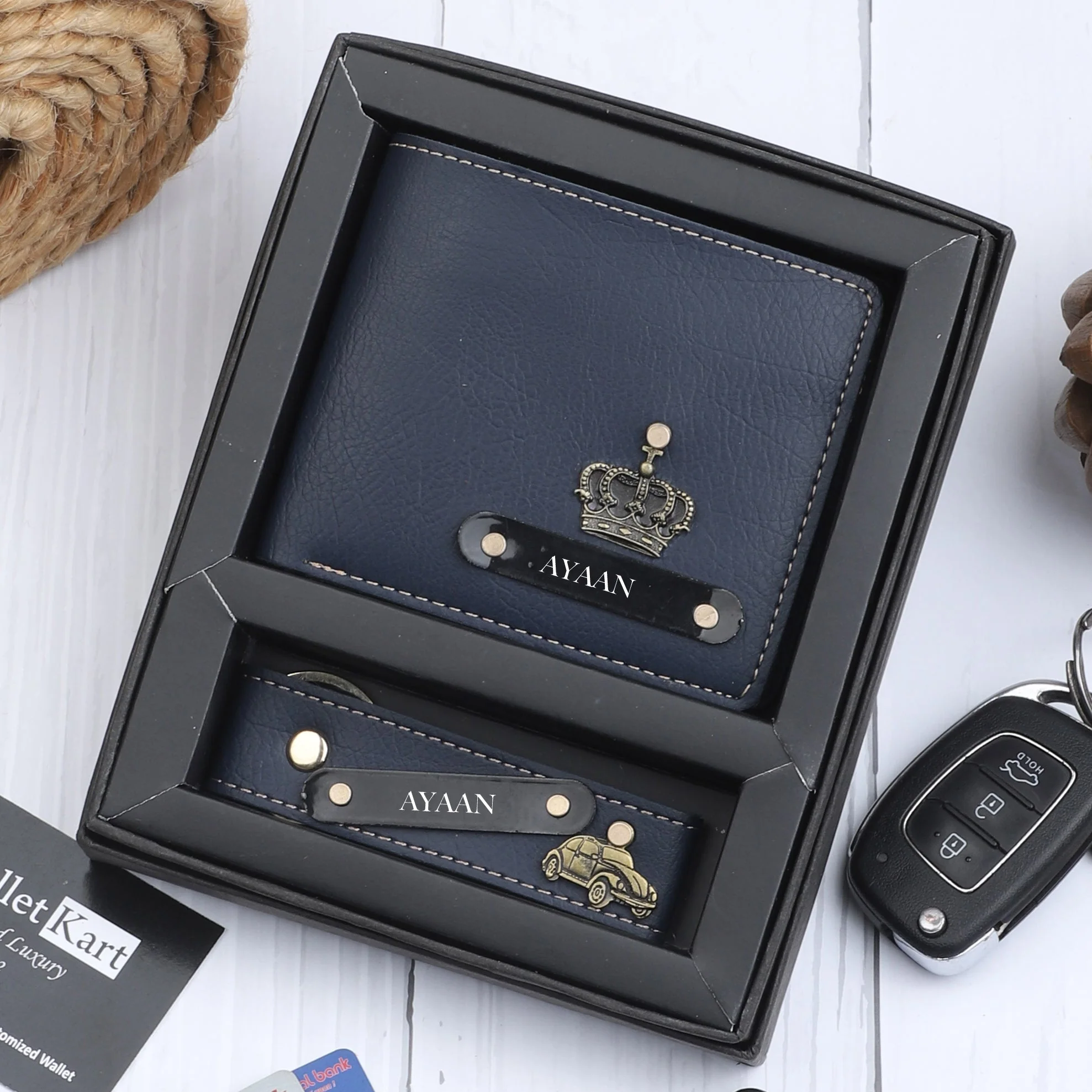 2 Personalised Leather Name Wallet & Get 2 Keychains absolutely Free - Image 13