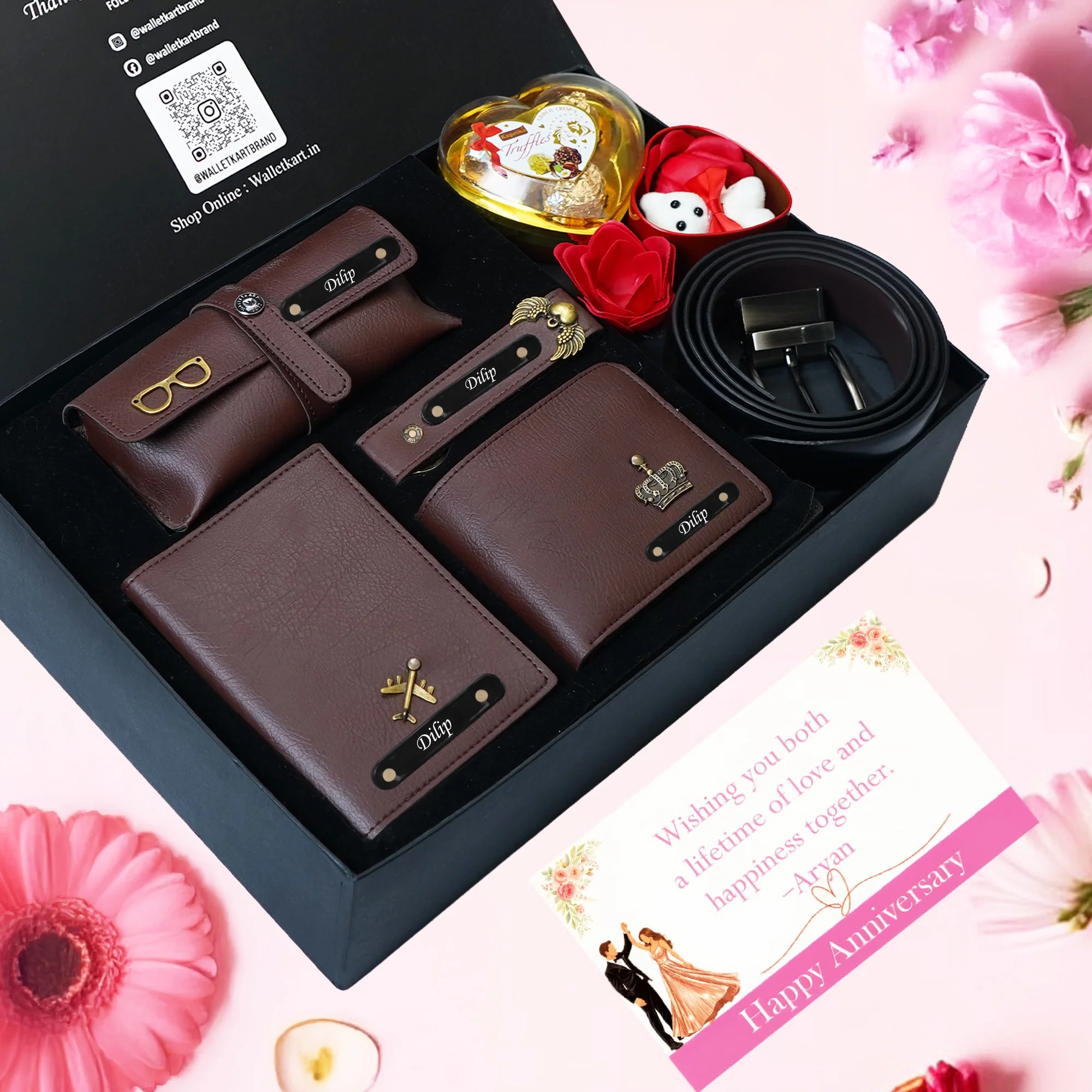 Anniversary Special Personalized Gift Combo for Him – 7-in-1 Romantic Set with Wallet & Teddy - Image 6