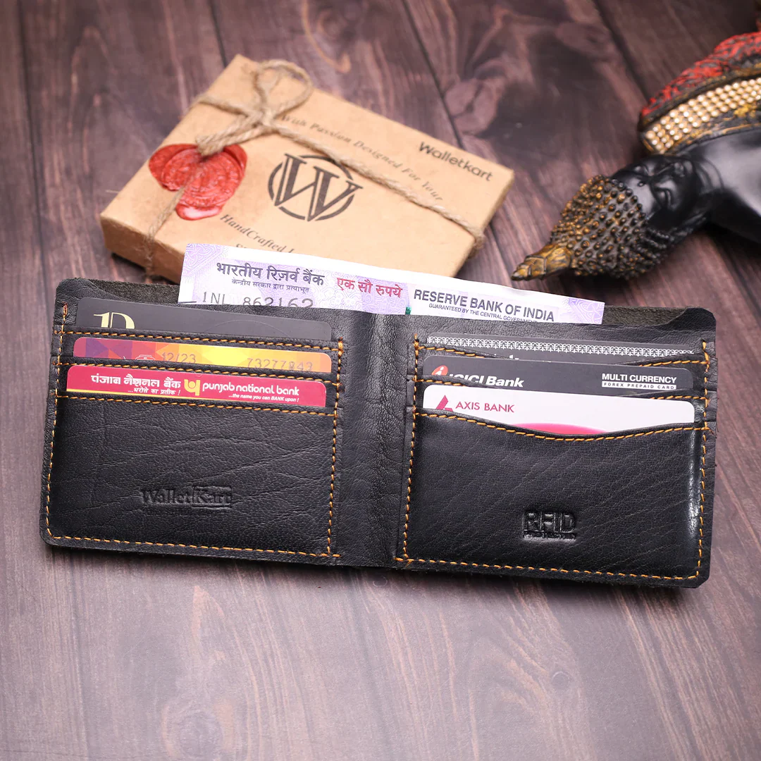 Buy Personalised Name Engraved Wallet & Snaphook for Men | Customised 2 in 1 Gift Combo for Boyfriend Husband on Birthday & Anniversary (STYLE ID #17) - Image 5