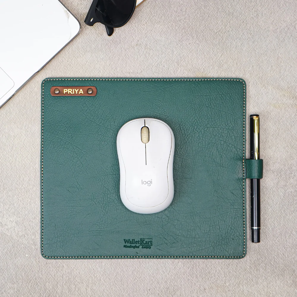 Classic Customized Leather Mouse Pad | Premium Desk Essentials - Image 4