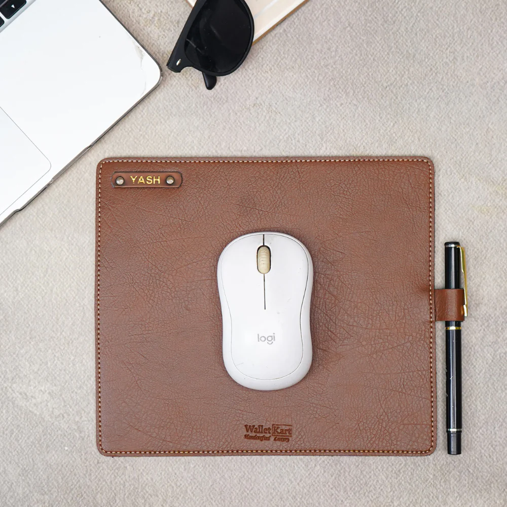 Classic Customized Leather Mouse Pad | Premium Desk Essentials - Image 6