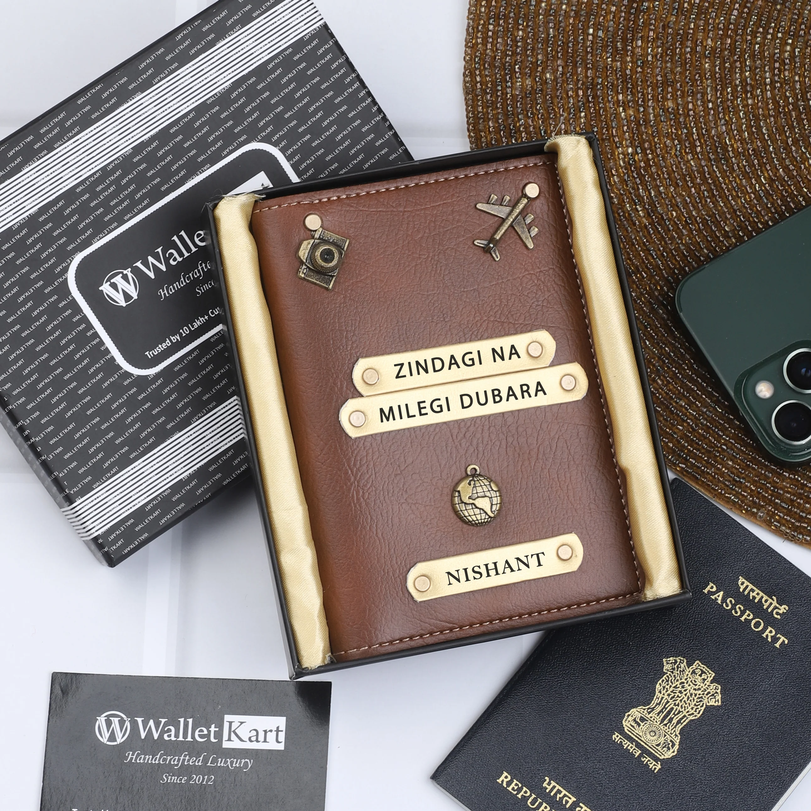 Personalized Passport Cover with Name & Charm (ZINDAGI NA MILEGI DOBARA ) - Image 6