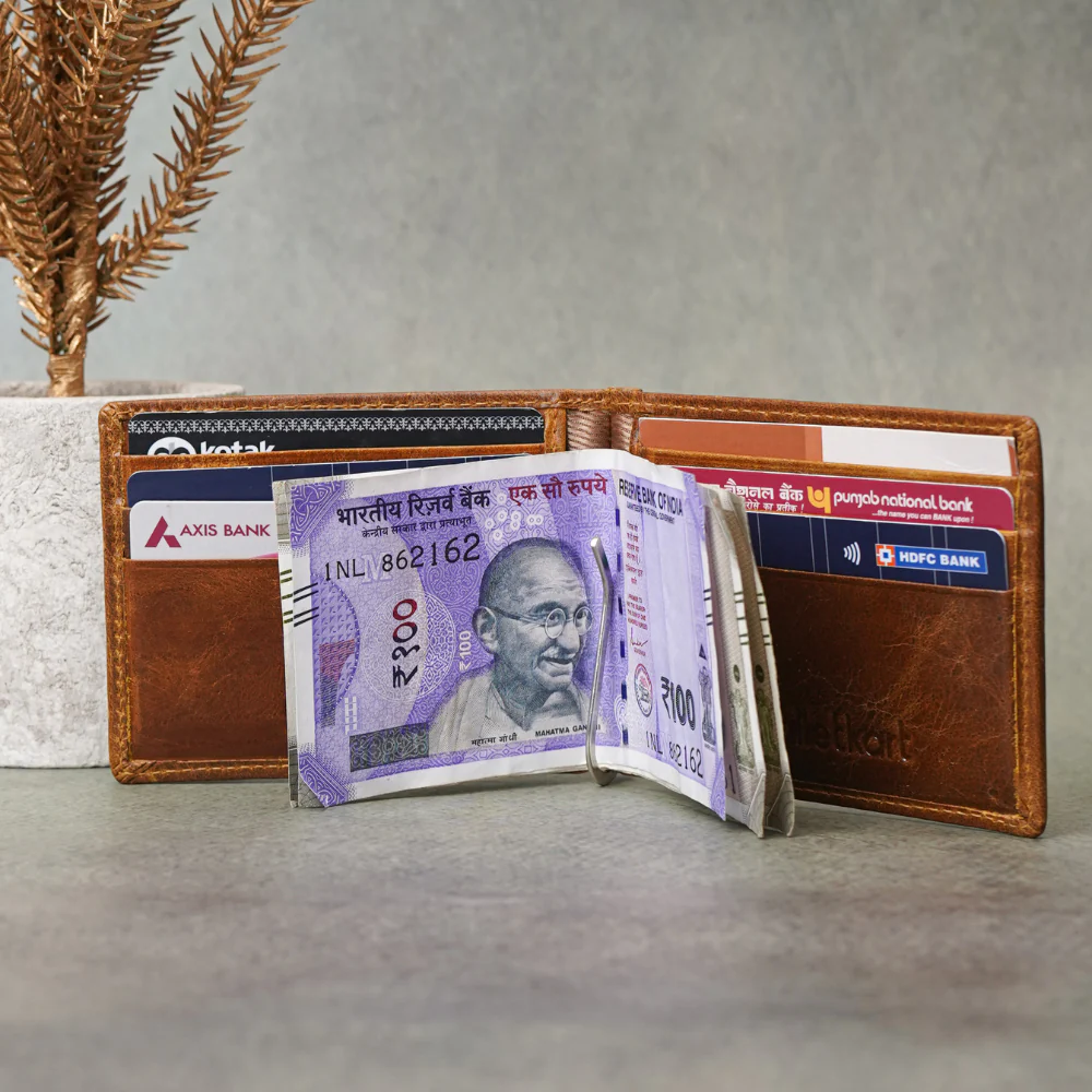 Custom Genuine Leather Men’s Money Clipper Wallet – Personalised Cash & Card Holder for Him (STYLE ID #31) - Image 4