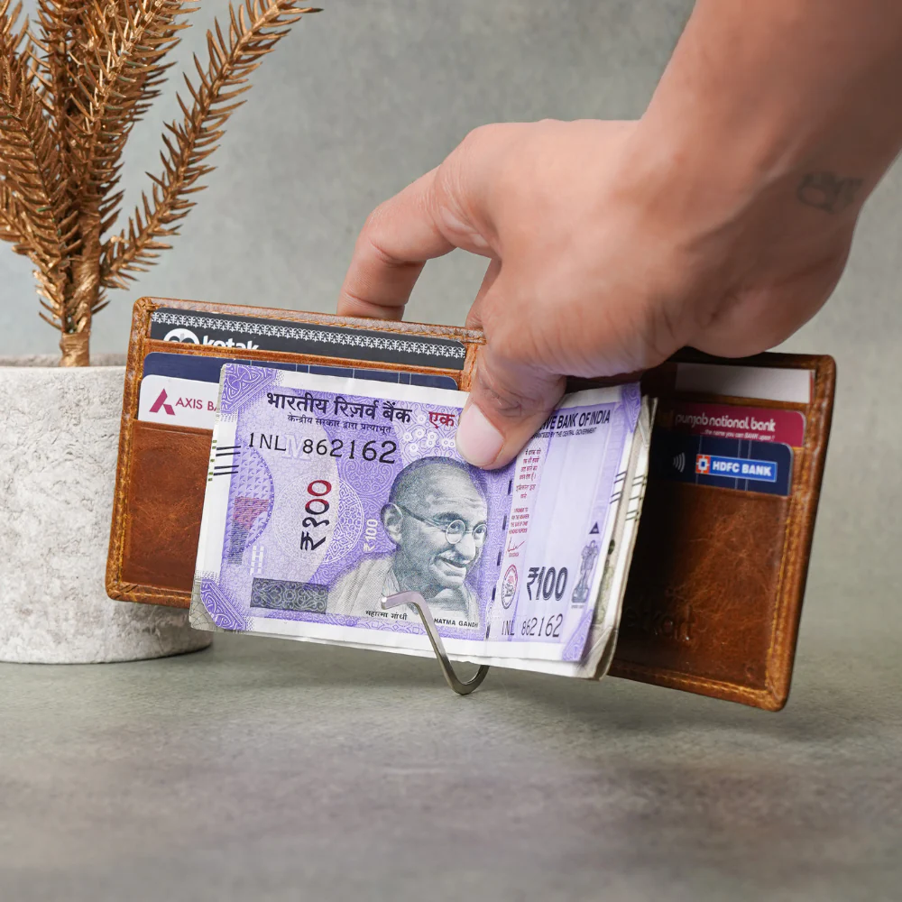 Custom Genuine Leather Men’s Money Clipper Wallet – Personalised Cash & Card Holder for Him (STYLE ID #31) - Image 5