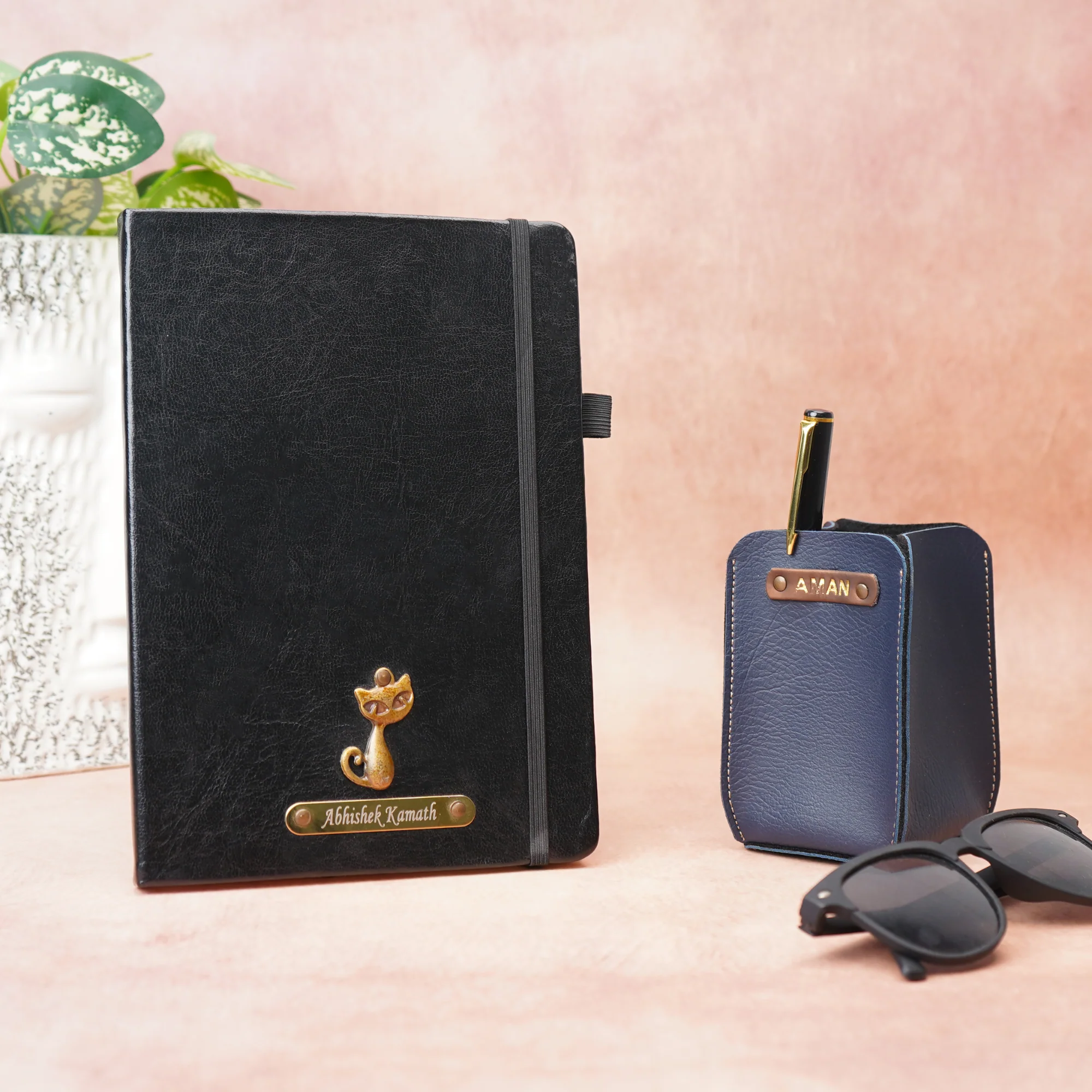 WalletKart Customised Leather Diary,Pen & Pen Holder Customized with Name & Charm - Image 3