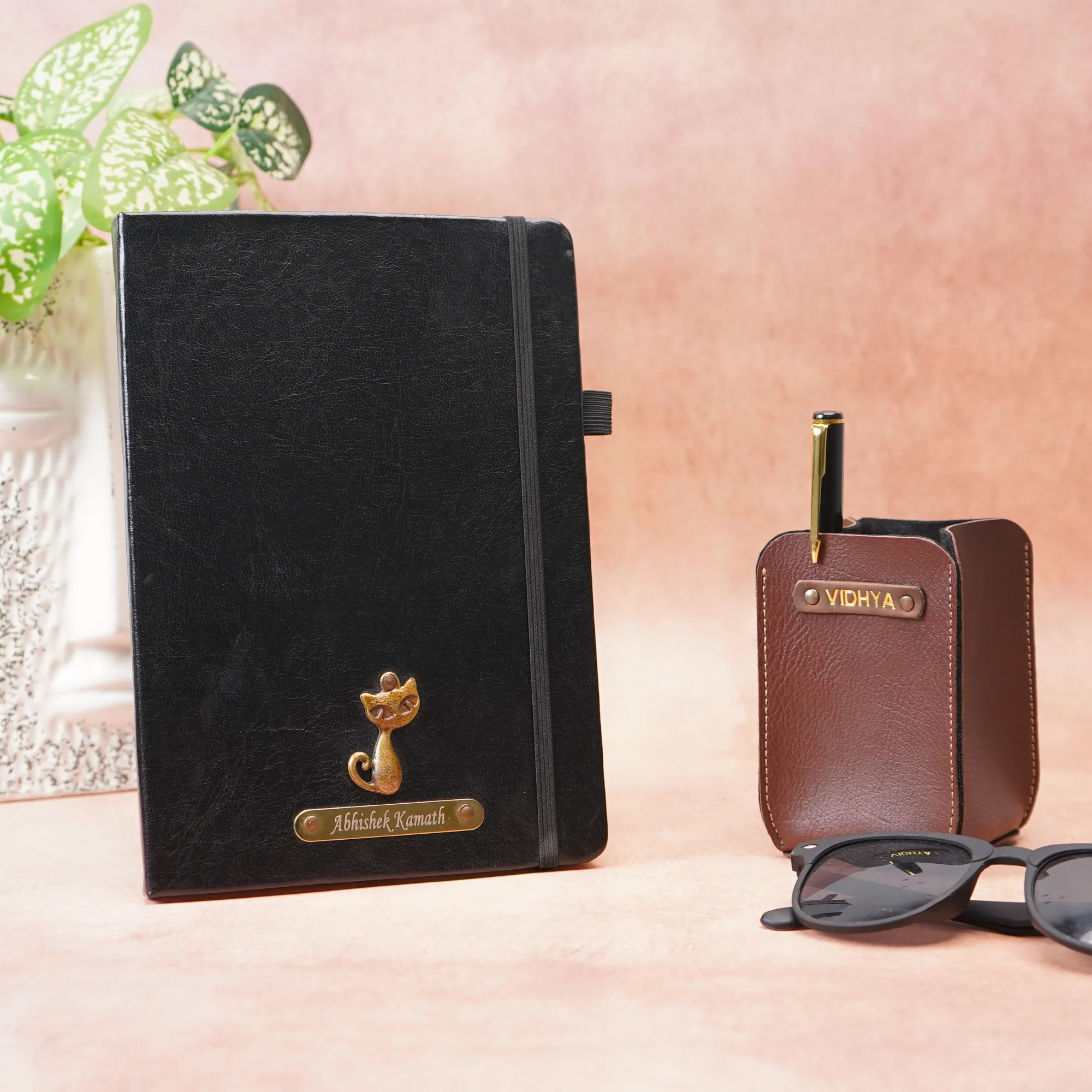 WalletKart Customised Leather Diary,Pen & Pen Holder Customized with Name & Charm - Image 5