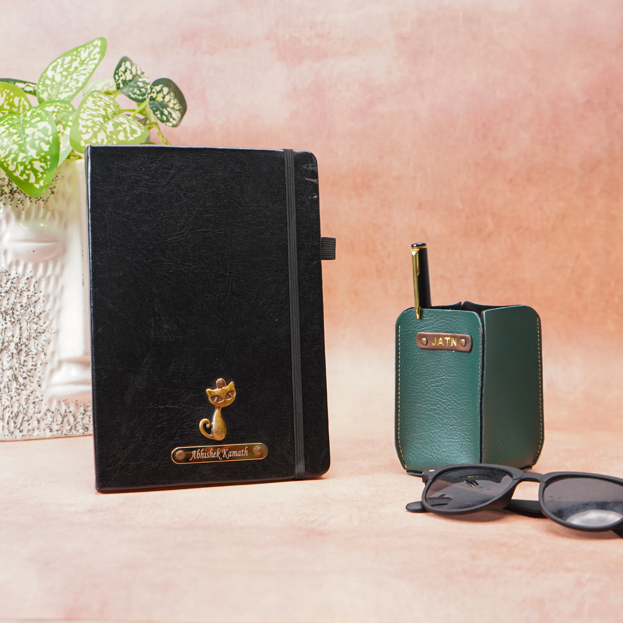 WalletKart Customised Leather Diary,Pen & Pen Holder Customized with Name & Charm - Image 6