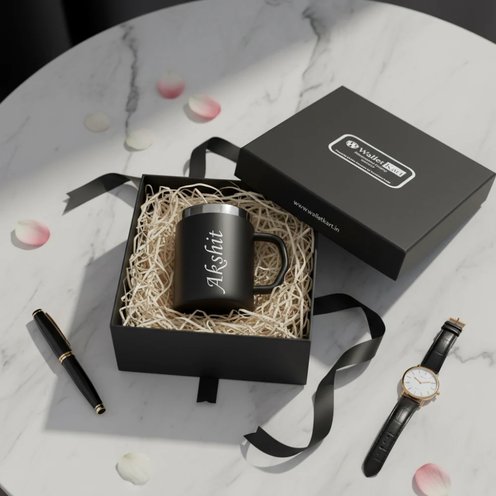 Customized Stainless Steel Coffee Mug | Matte Black - Image 3