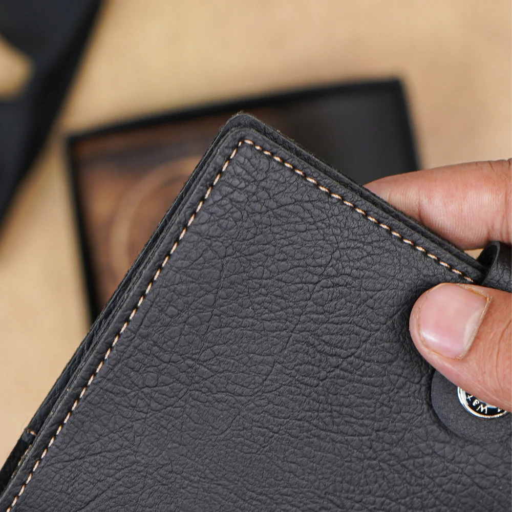 Elegant Leather Passport Cover with Magnetic hook – Customized with Charm & Name embossed on leather strip with hand tool (Handmade Passport Cover) - Image 9