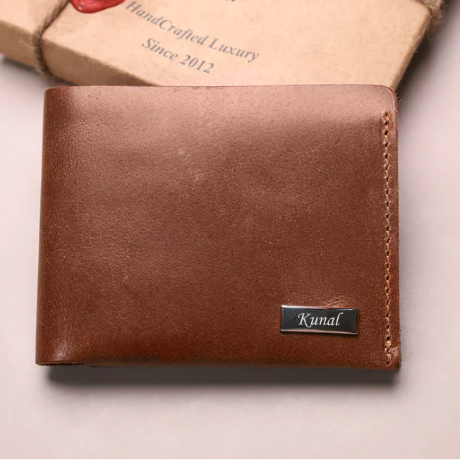 Customized Handcrafted Genuine Leather Men's Wallet, Gift for Boyfriend | Husband ( STYLE ID #23) - Image 4
