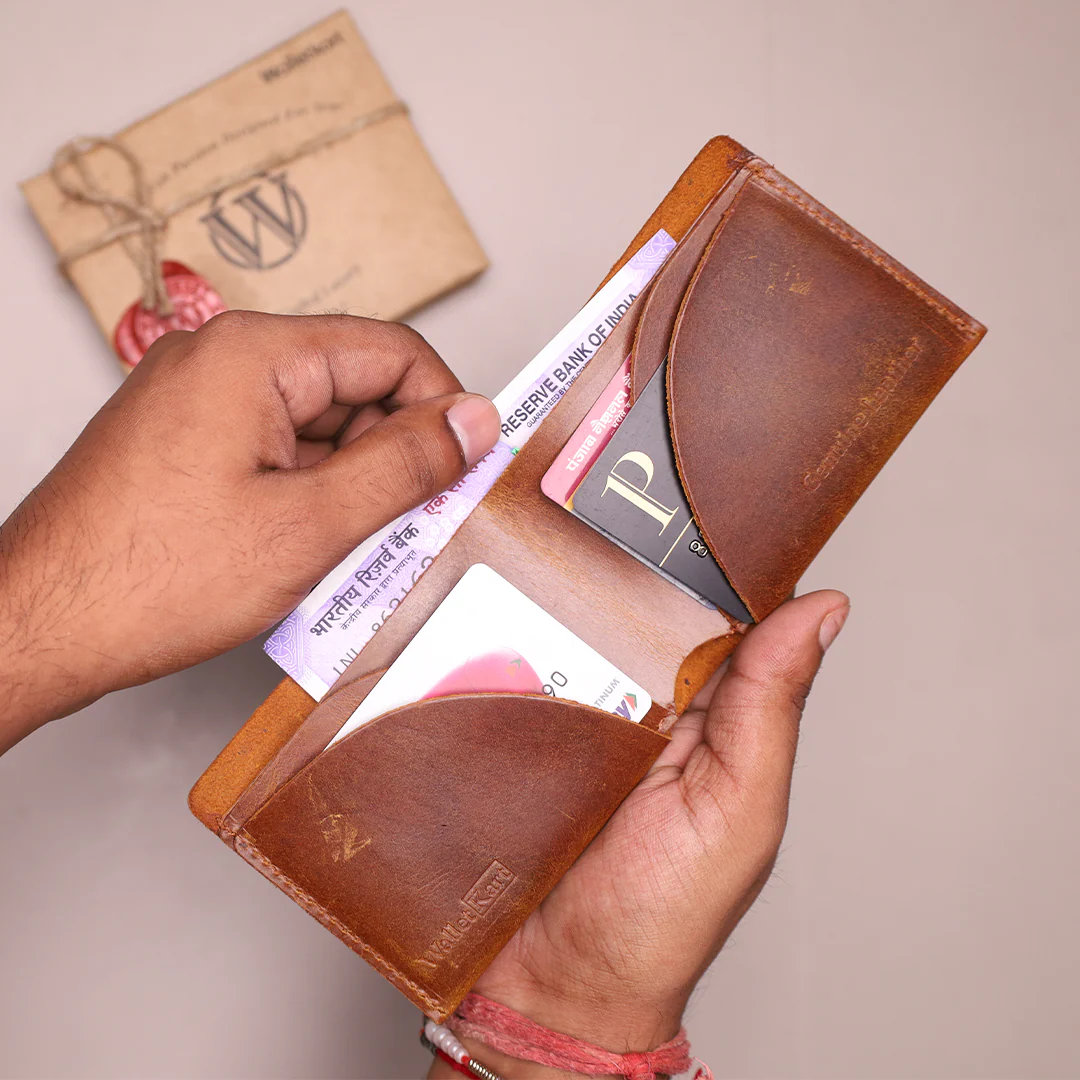 Customized Handcrafted Genuine Leather Men's Wallet, Gift for Boyfriend | Husband ( STYLE ID #23) - Image 8