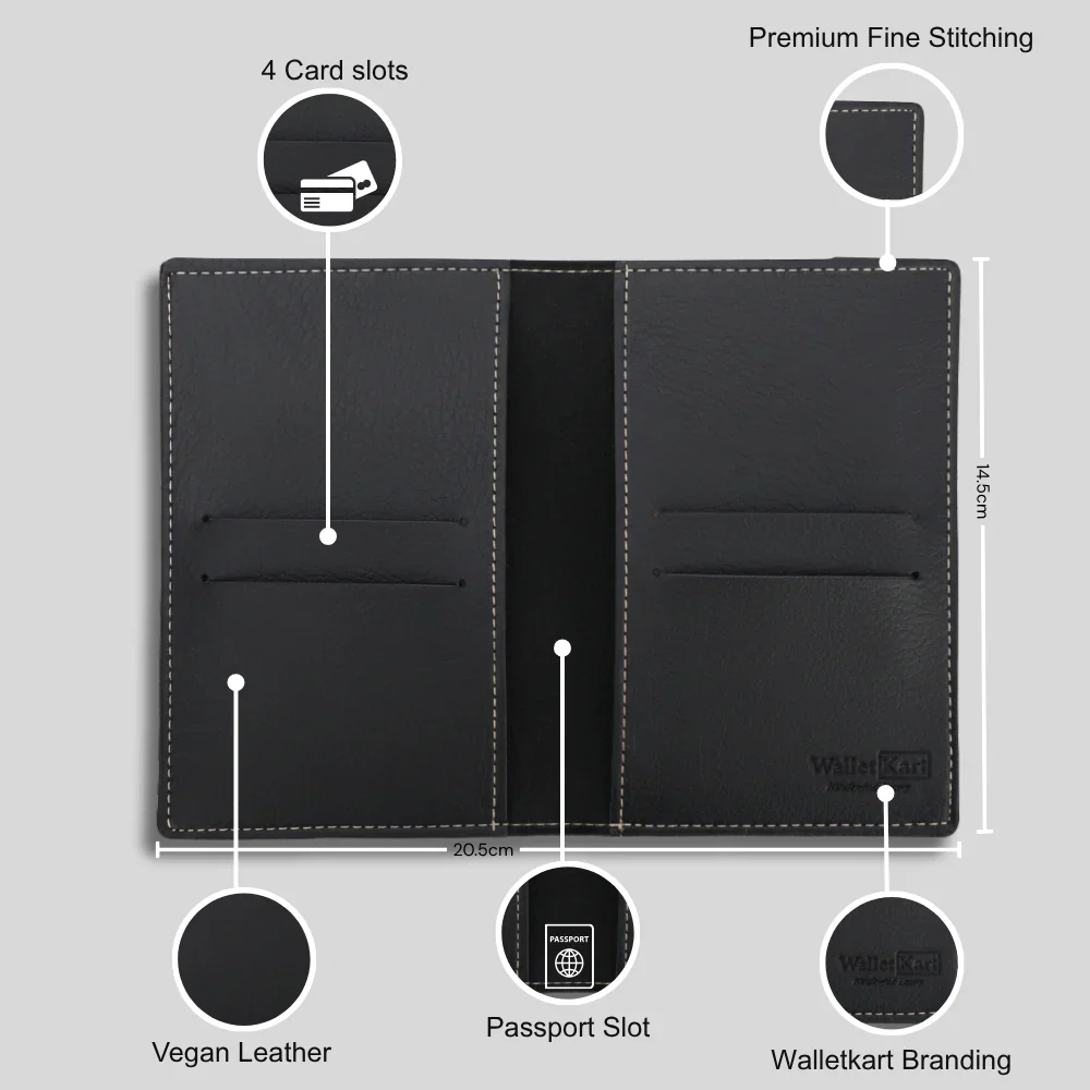 Elegant Personalized Couple Passport Cover Set with Engraved Name on golden Plate & Charm - Image 10