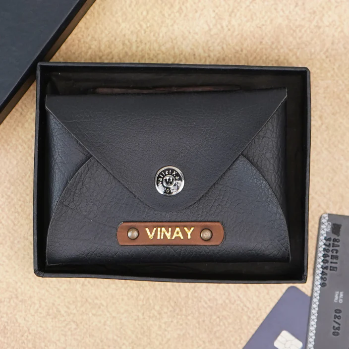 Personalized Leather travel Card Holder | Perfect for Him & Her - Image 2