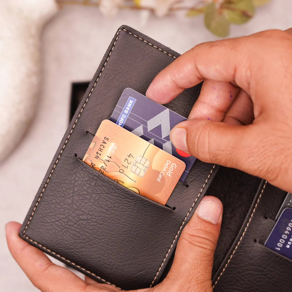 Elegant Personalized Passport Case with Name on leather strip with hand embossed - Image 12