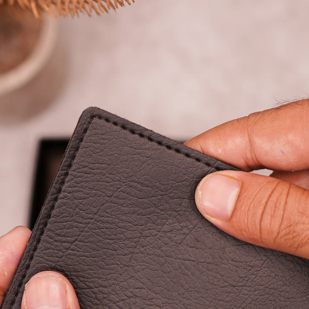 Elegant Personalized Passport Case with Name on leather strip with hand embossed - Image 9