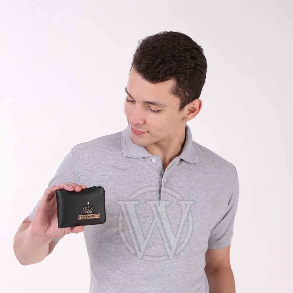 Personalized Men's Wallet with Name & Charm - Image 12