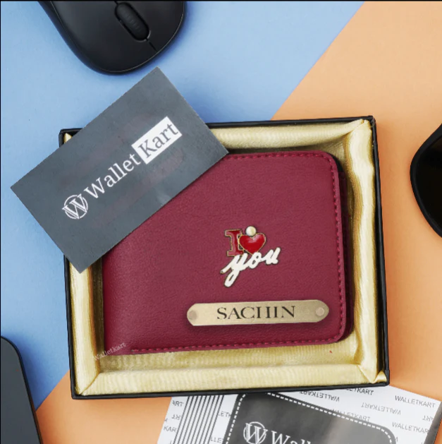 Personalized Men's Wallet with Name & Charm - Image 18