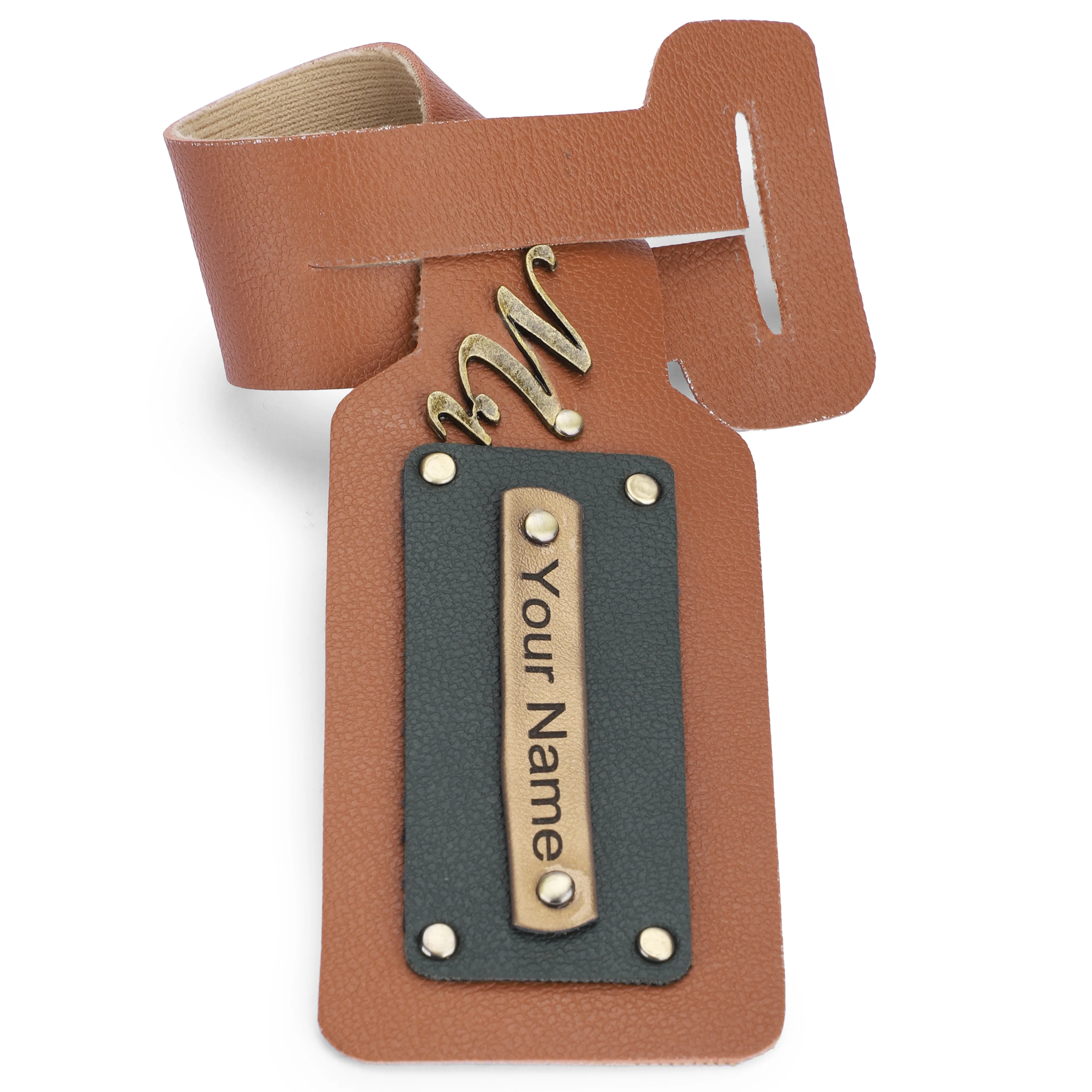 Personalised Leather Passport Cover Travel Wallet Luggage Tag Keychain and Eyewear Case with name and charm for Men/Women - Image 6