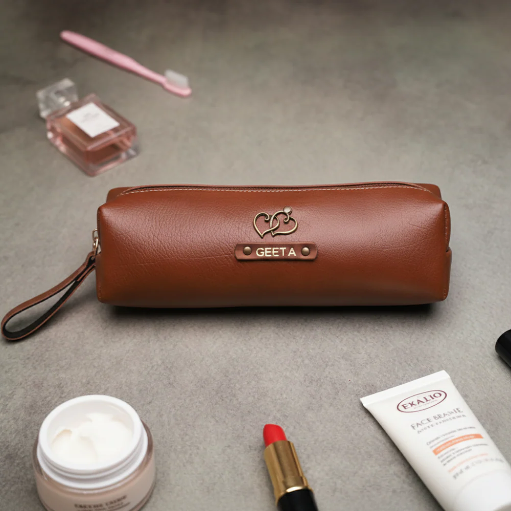Perfect Gift for corporate & Office – Customized Leather Pouch with Name & Charm - Image 5
