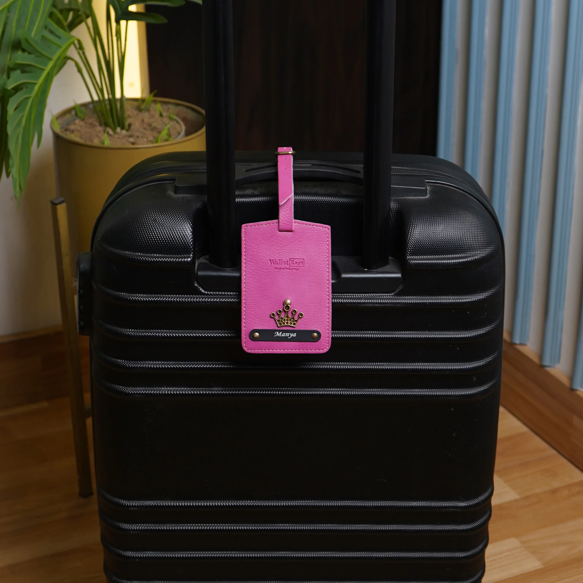 Personalised Luggage Tag with Name & Charms - Image 6