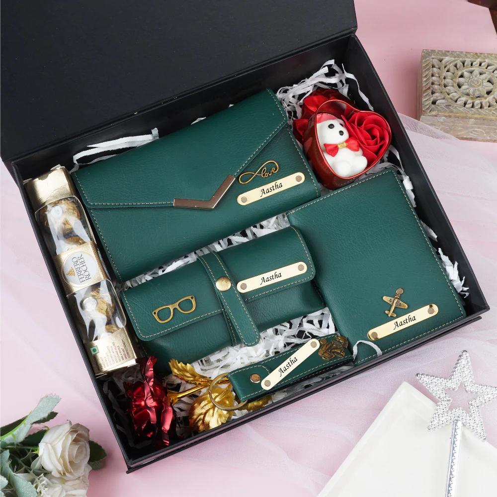 Personalized Women’s 7-in-1 Clutch Combo Gift for Wife or Girlfriend – Perfect for Birthdays & Anniversaries - Image 9