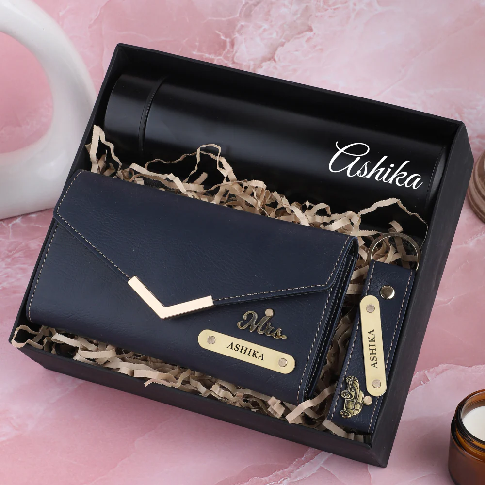 Exclusive Custom gift set for Wife / Girlfriend | Clutch Keychain and Bottle Set for Women | Thoughtful Gift for Loved Ones - Image 9