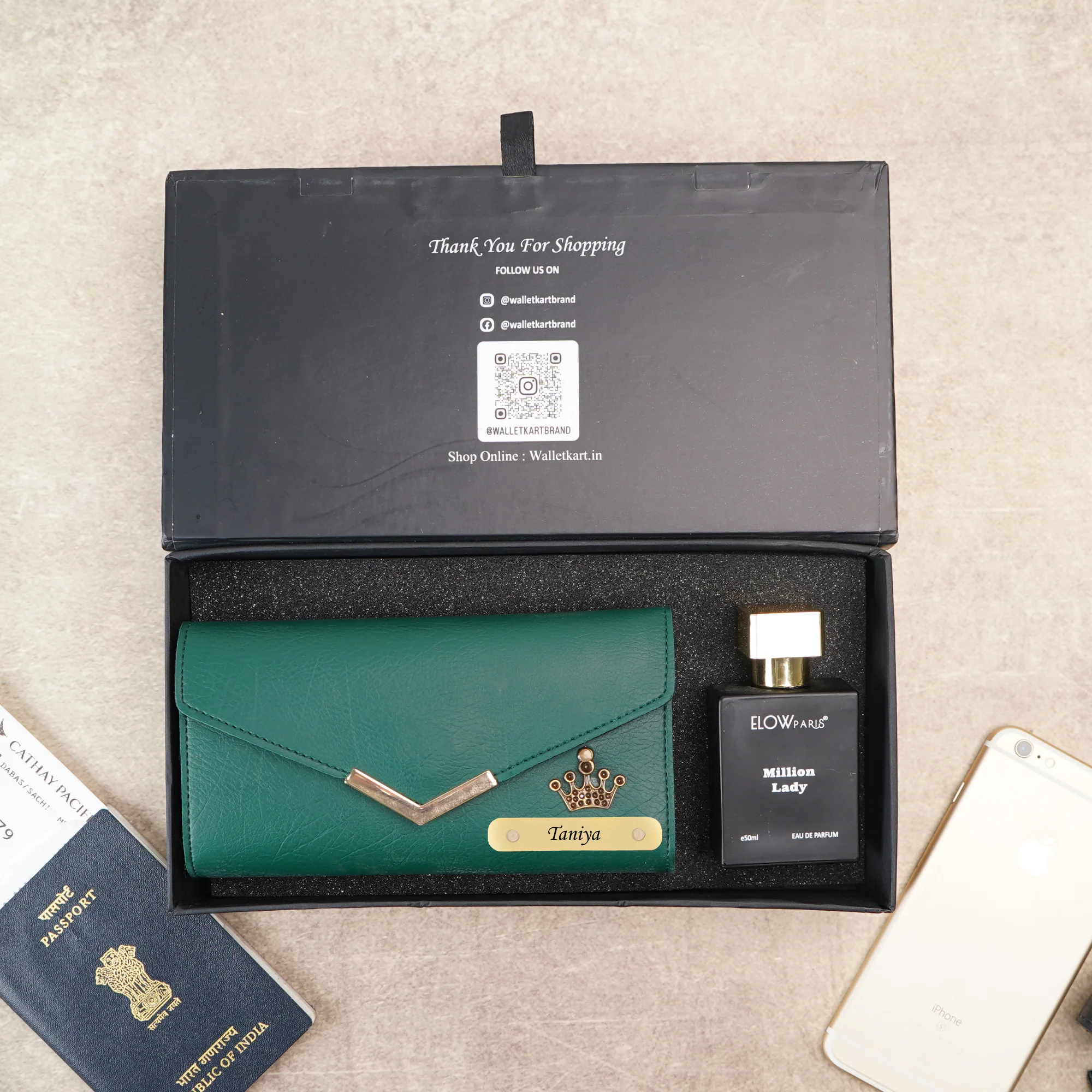 Personalized Clutch with Parfume | Personalized Love Gifts for Girlfriend | Best Custom Gift for Her | Romantic Gifts for Wife with Name | Gift for Wife Birthday - Image 6
