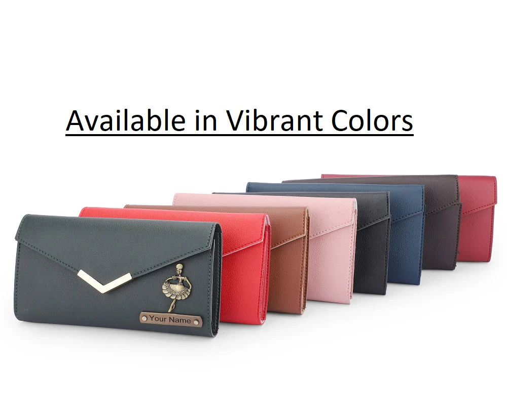 Personalized Leather Name Clutch & Travel Wallet Combo, Women's Gift Combo for Girlfriend, Friend, Wife, Mother & Sister - Image 14