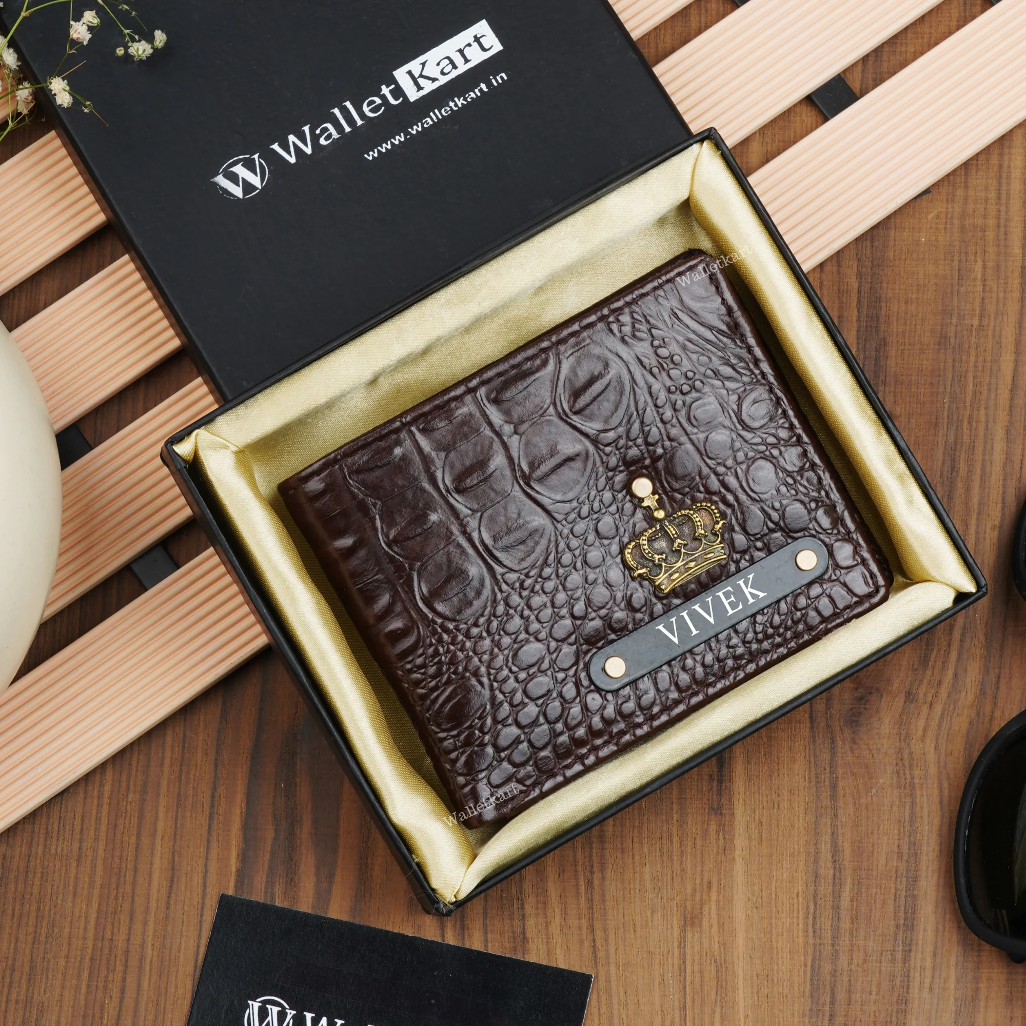 Personalized Croco Texture Men's Wallet | Best Customized Gift for Boyfriend Husband Father & Son - Image 4