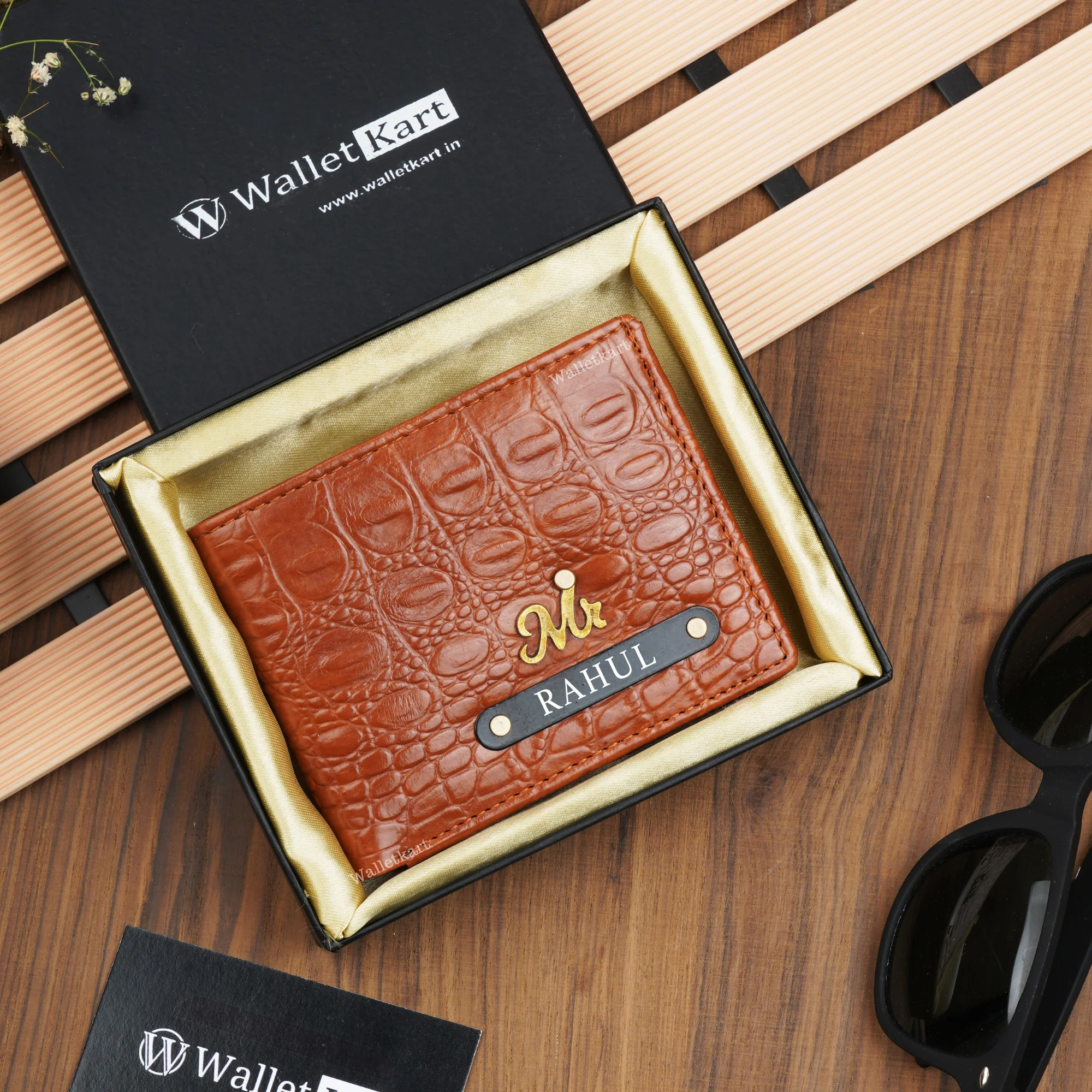 Personalized Croco Texture Men's Wallet | Best Customized Gift for Boyfriend Husband Father & Son - Image 5
