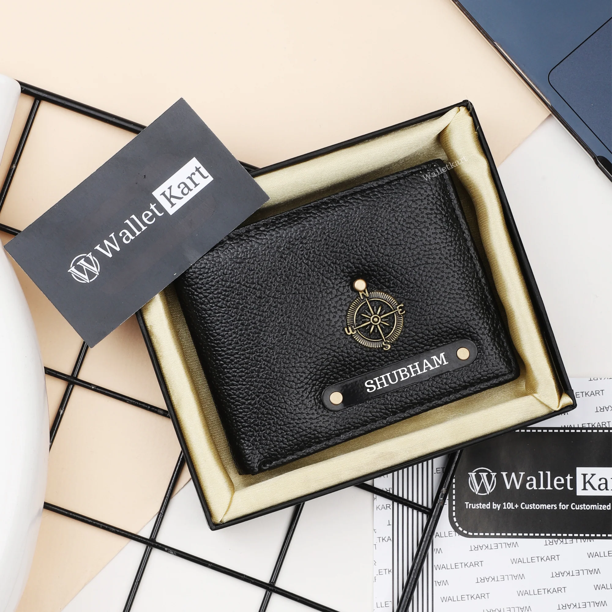 Personalized Leather Name Men's Wallet With Name And Charm | Best Customized Gift for Boyfriend Friend Husband Father & Son on Birthday and Anniversary - Image 4