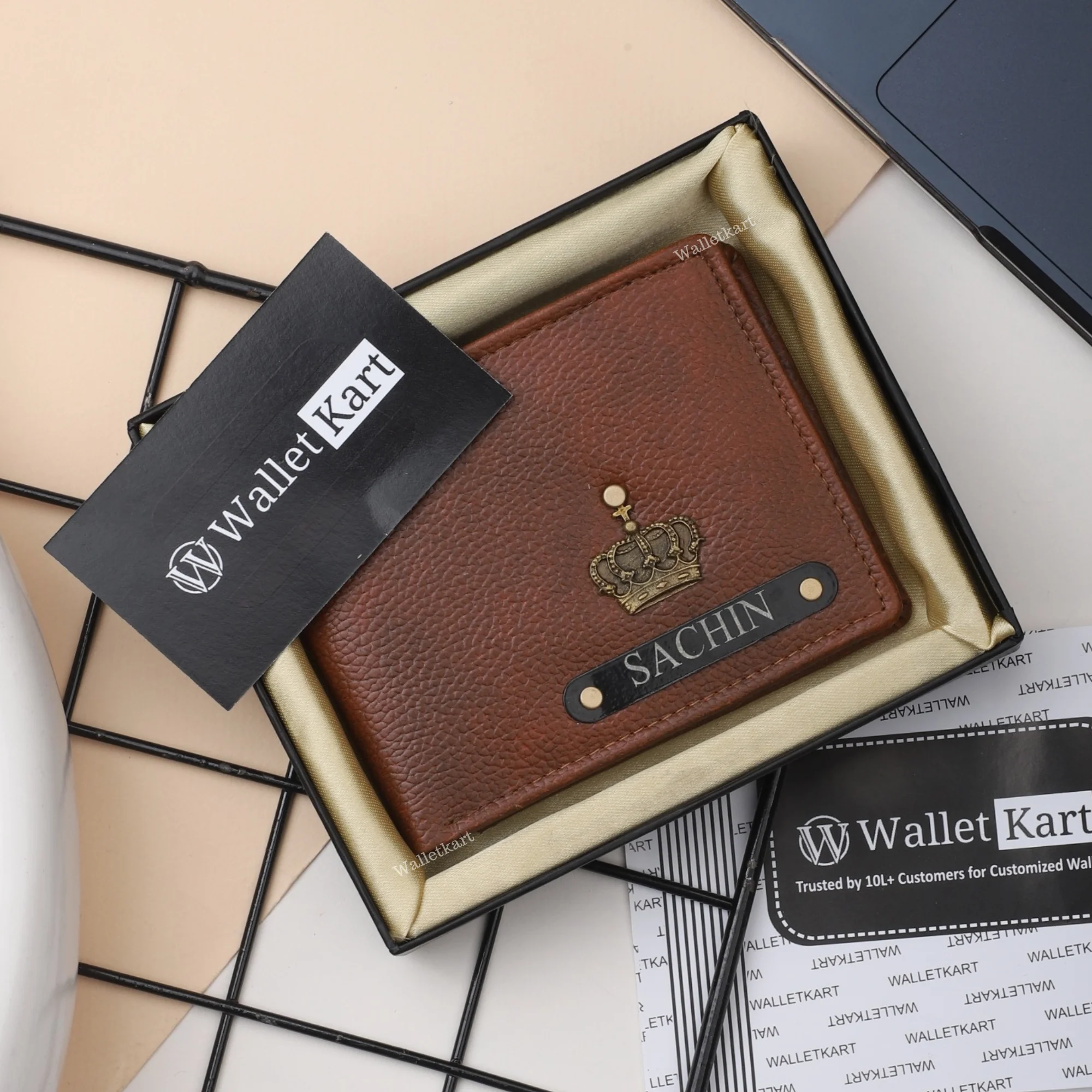 Personalized Leather Name Men's Wallet With Name And Charm | Best Customized Gift for Boyfriend Friend Husband Father & Son on Birthday and Anniversary - Image 5