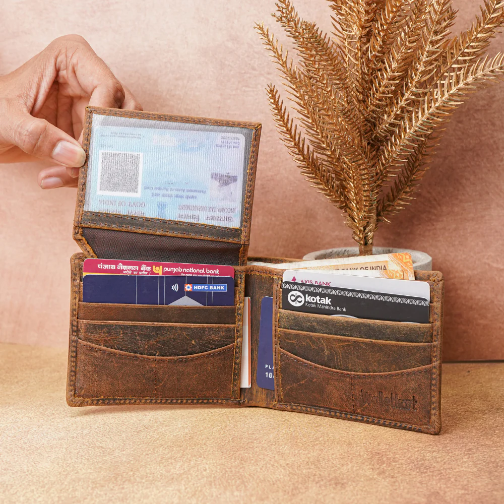 Personalised Name Engraved Leather Wallet for Men (STYLE ID #22) - Image 3