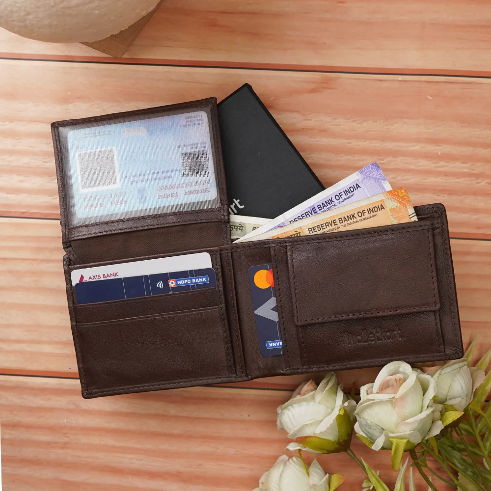 Personalized Genuine Leather Name Men's Wallet, Metal Keychain, Diary and H2GO Bottle | Customised (4 in 1) Gift Combo (STYLE ID #21) - Image 3
