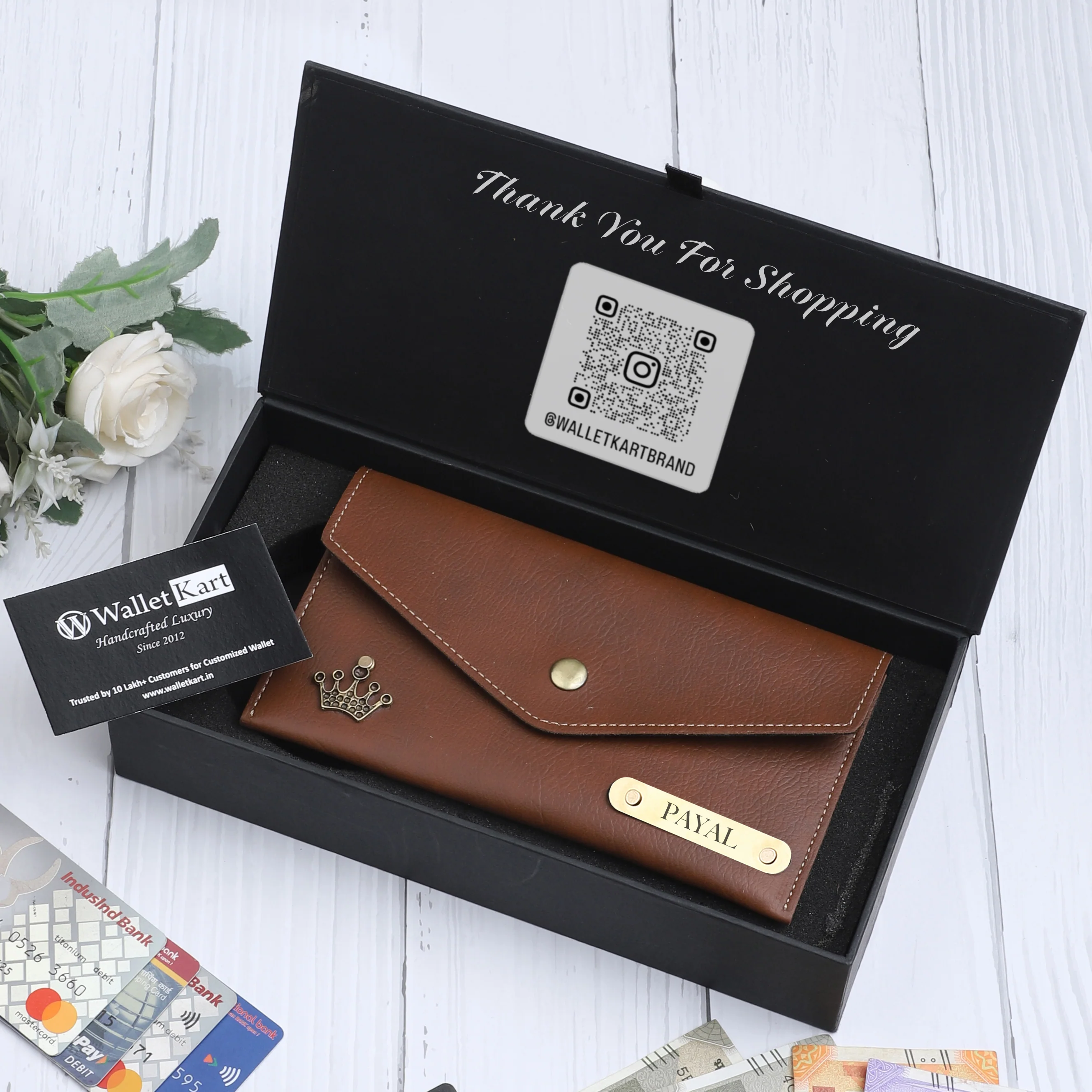 Slim & Chic Personalized Leather Clutch | Ideal Customized Gift for Her - Image 8