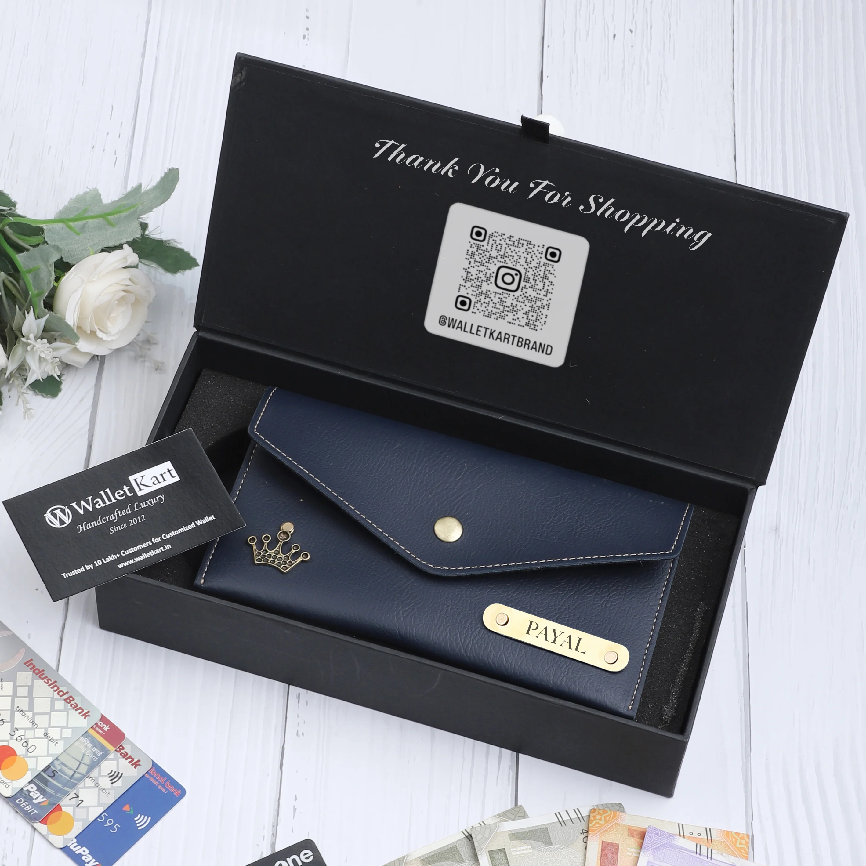 Slim & Chic Personalized Leather Clutch | Ideal Customized Gift for Her - Image 9