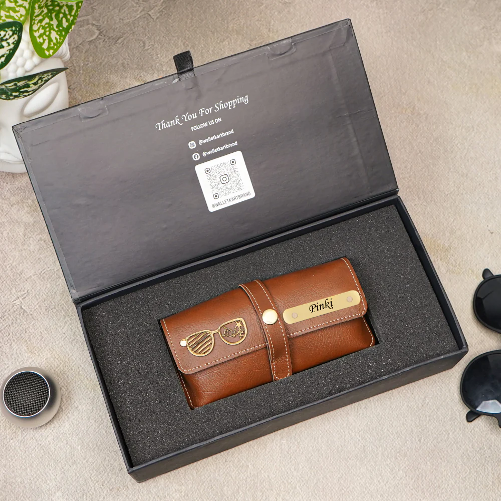Personalized Leather Name Eyewear Case For Men/Women with Charm - Image 4