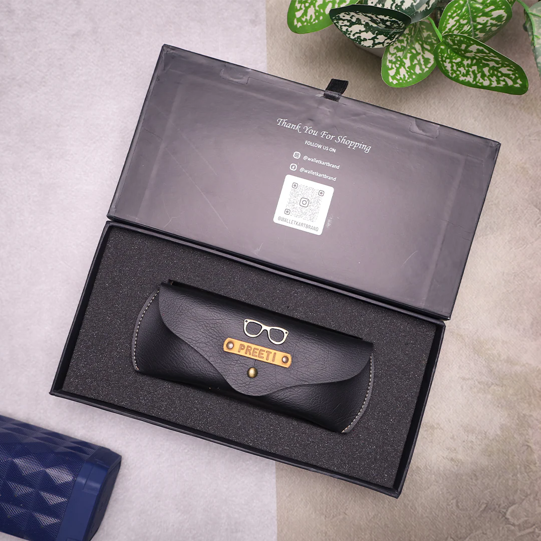 Personalized Leather Name Eyewear Case | Customised Gift for Men/Women - Image 6