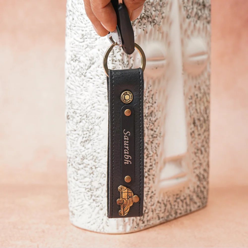 Personalized Leather Name Keychain For Men/Women - Image 3