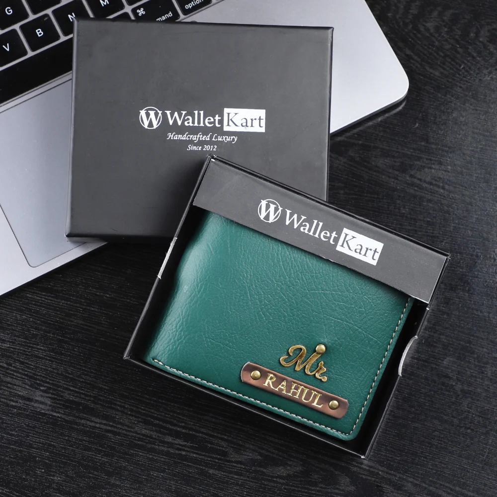 Personalised Leather Wallet for Golden Foil Leather Strip With Name and Charm For Boyfriend, Husband & Father On Birthday and Anniversary - Image 7