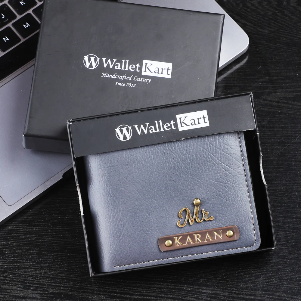 Personalised Leather Wallet for Golden Foil Leather Strip With Name and Charm For Boyfriend, Husband & Father On Birthday and Anniversary - Image 8