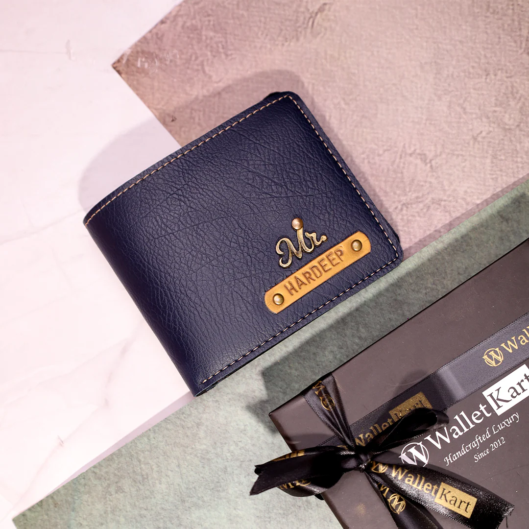 Personalised Leather Wallet for Emboss Strip With Name and Charm For Boyfriend, Husband & Father On Birthday and Anniversary - Image 7