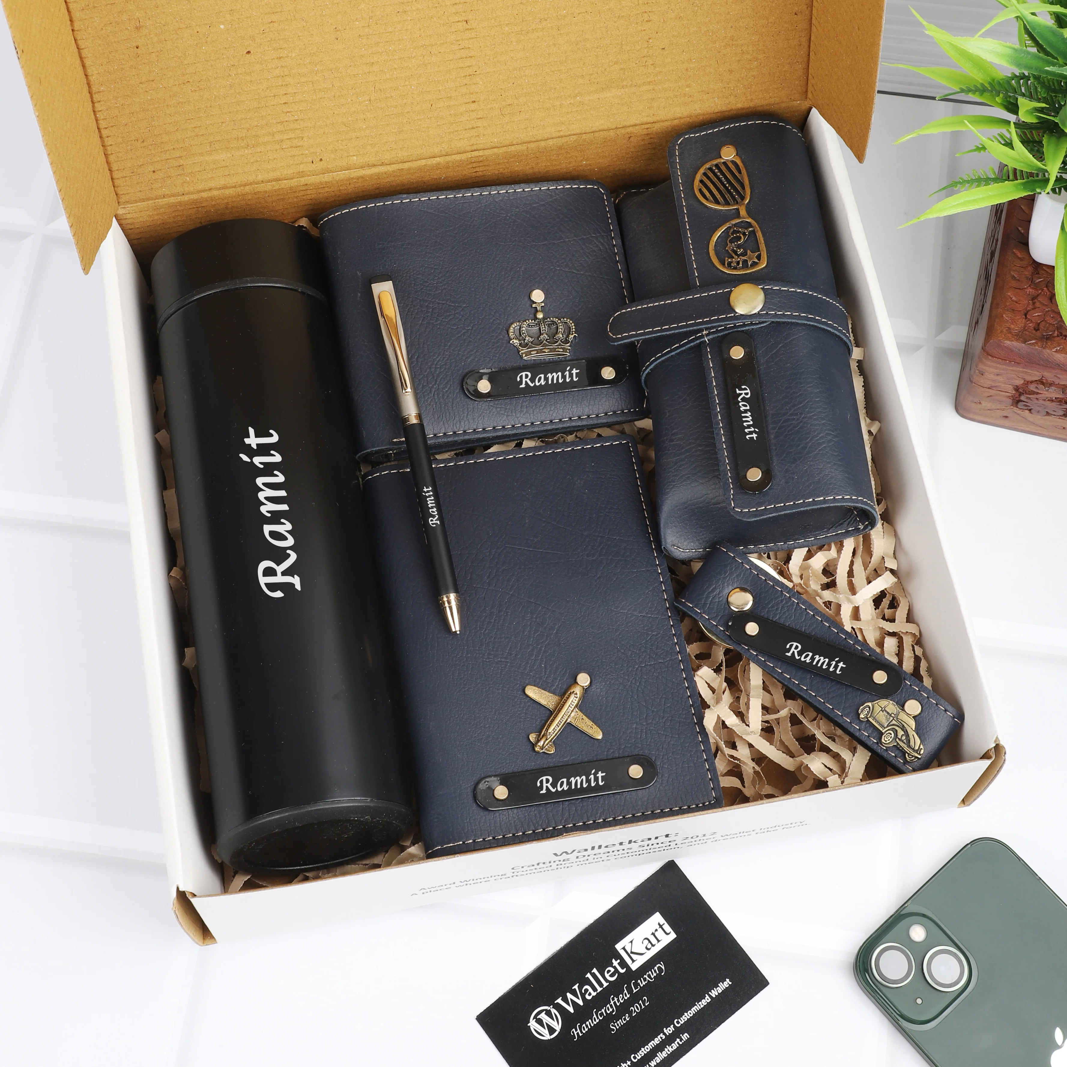 Personalised Customised 6-in-1 Leather Combo - Image 4