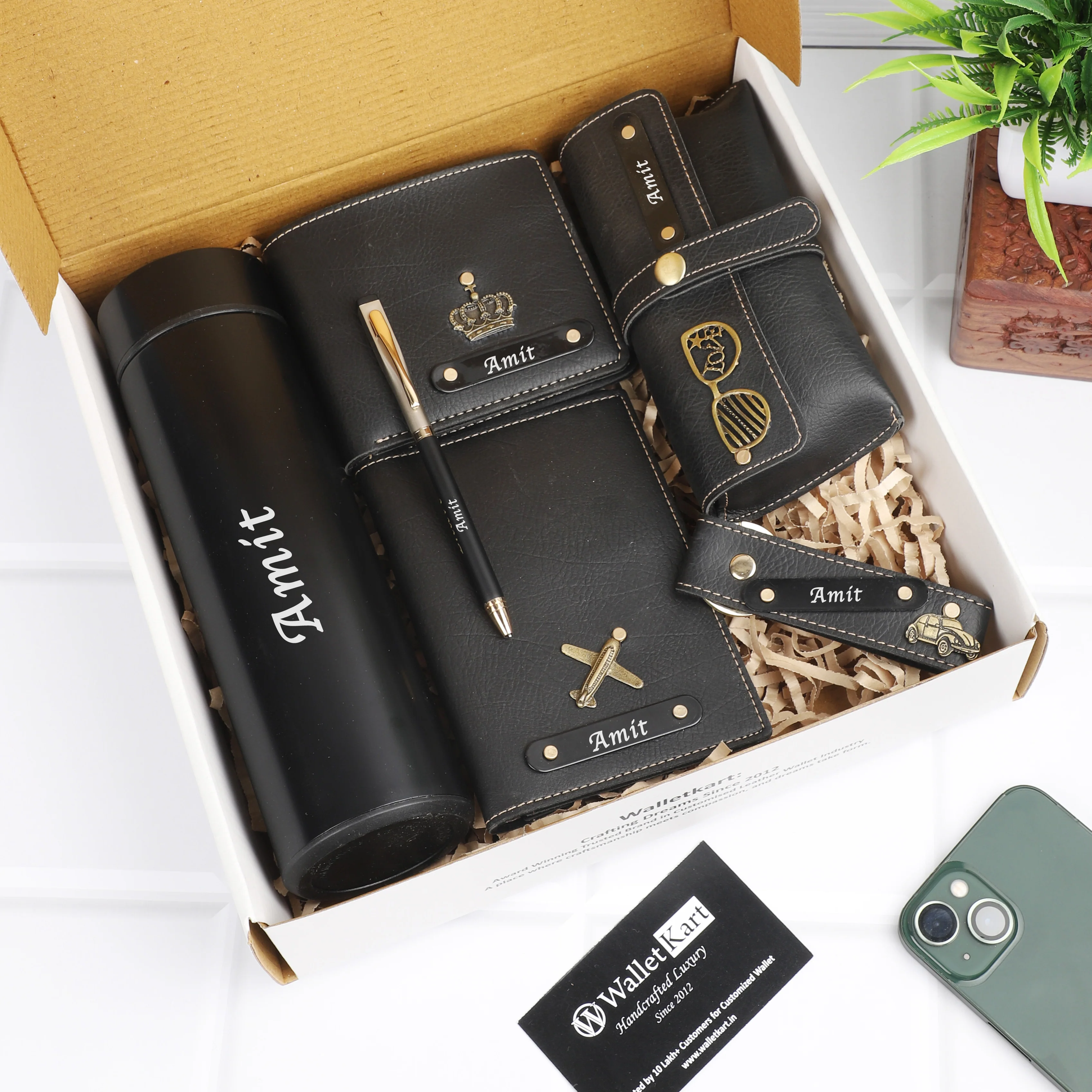 Personalised Customised 6-in-1 Leather Combo - Image 5