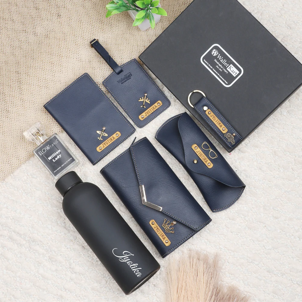 Elegant 7-in-1 Personalised Gift Set for Her | Romantic Gifts for Wife Girlfriend with Name & Charm - Image 7