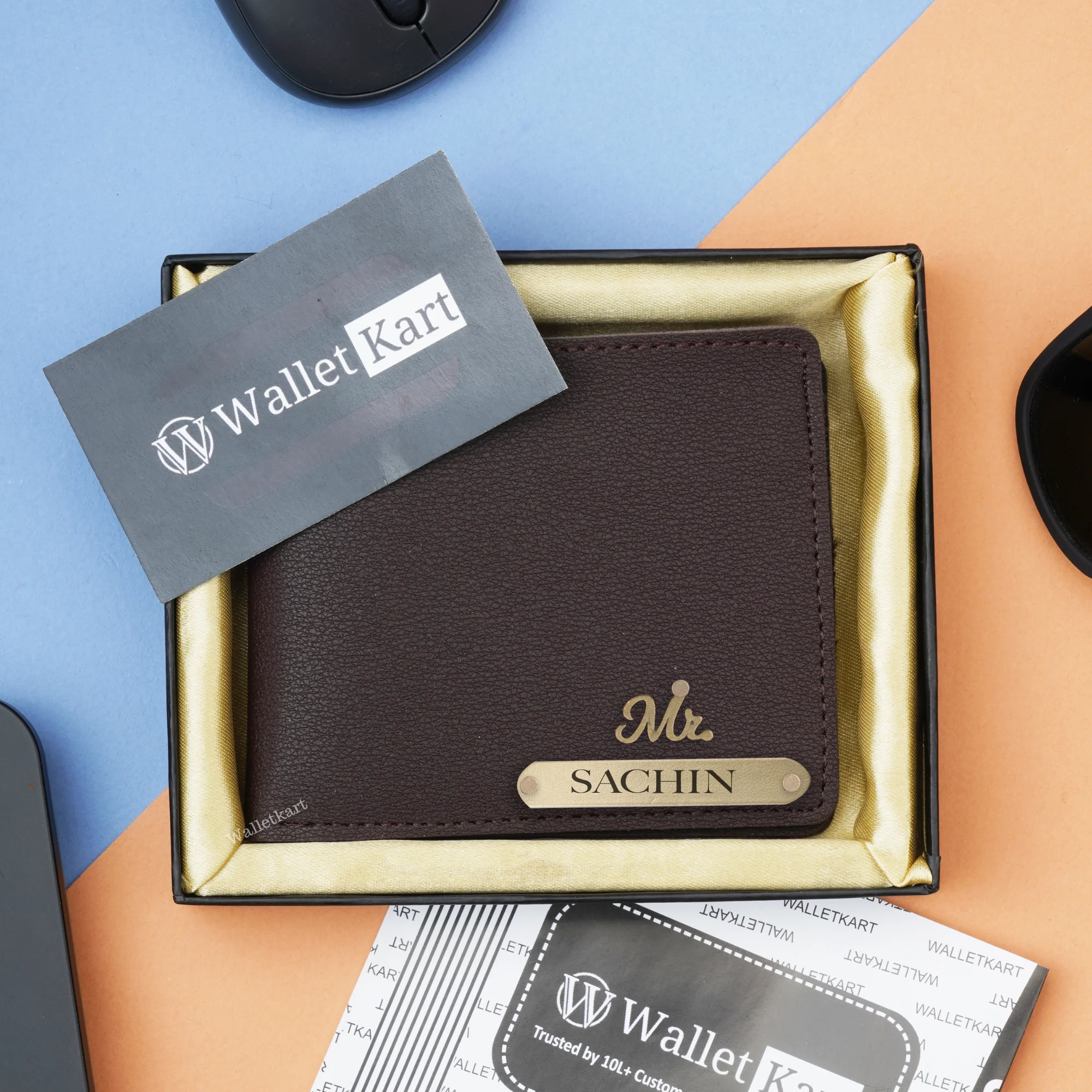 Customised Men's Wallet with Name & Charm for Boyfriend, Husband, Father & Son - Image 7