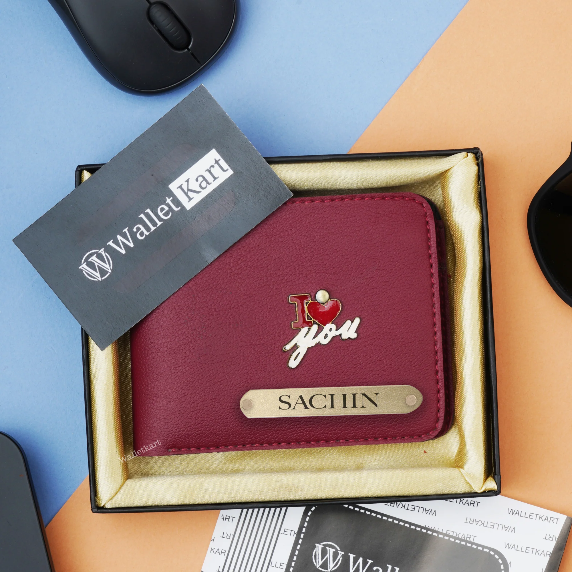 Customised Men's Wallet with Name & Charm for Boyfriend, Husband, Father & Son - Image 8