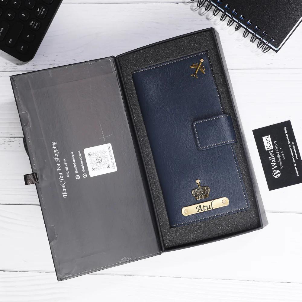 Personalized Travel Wallet with Name & Charm - Image 4
