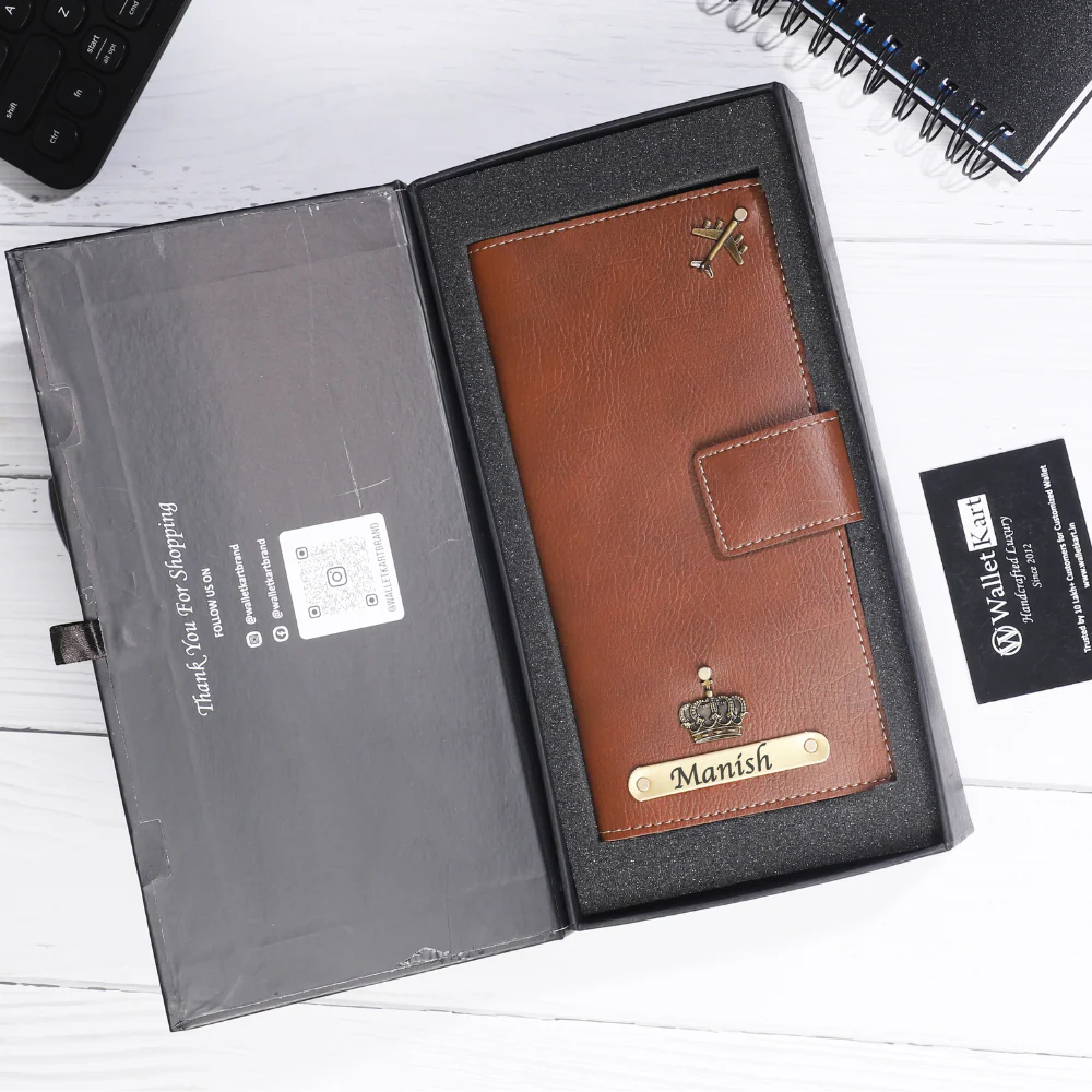 Personalized Travel Wallet with Name & Charm - Image 5