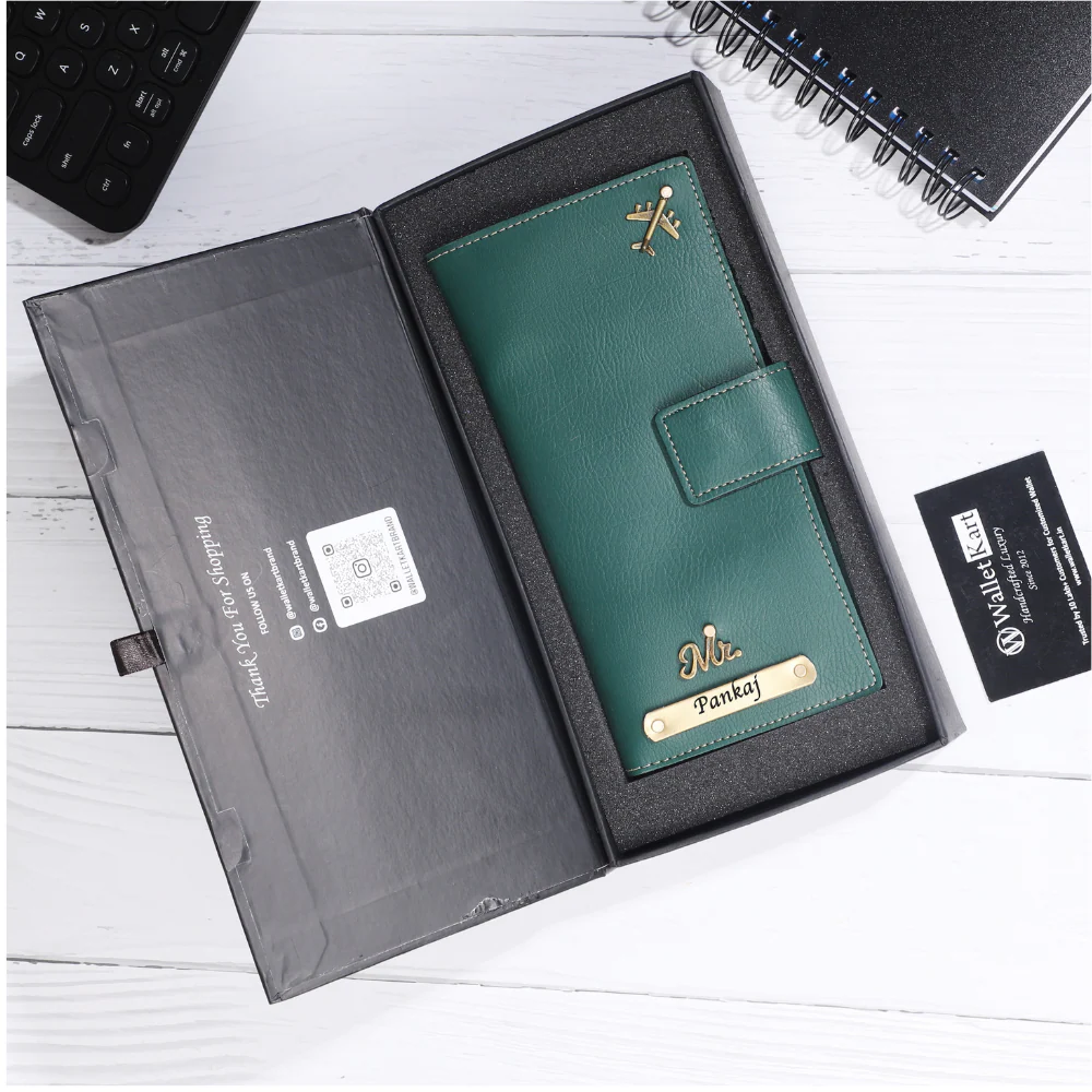 Personalized Travel Wallet with Name & Charm - Image 6